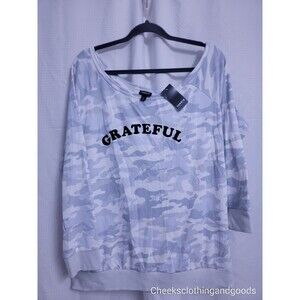 NWT Torrid Grateful Oversized Sexy Camo Lightweight Top Women's Plus size 2